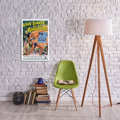 Love Slaves of the Amazons // Vintage Movie Poster (18"W x 26"H x .75"D)