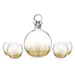 Gold Luster Decanter Set