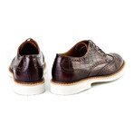 Arslan Wingtip Oxford // Brown Croco (Euro: 41)