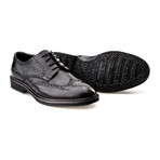 Arslan Grainy Wingtip Oxford // Black (Euro: 41)