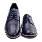 Cumhur Perforated Oxford // Dark Blue (Euro: 42)