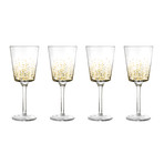 Gold Luster Goblet // Set of 4