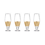 Daphne Prosecco Glass // Gold // Set of 4