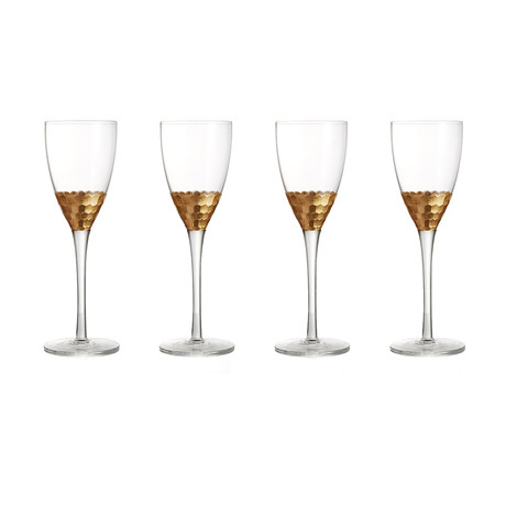 Daphne Wine Glass // Gold // Set of 4