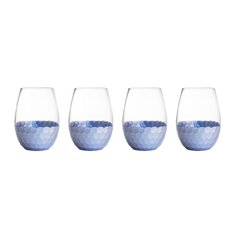 Daphne Stemless // Blue // Set of 4