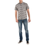 Dylan Short Sleeve Button Down // Gray Pattern (M)