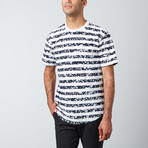 Gurney Stripe Tee // Blue + White (L)