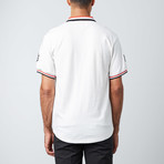 Kingpin Polo // White + Navy (2XL)