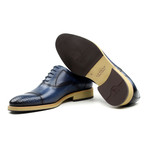 Elias Woven Toe Cap Oxford // Navy (US: 8)