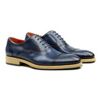 Elias Woven Toe Cap Oxford // Navy (US: 8.5)