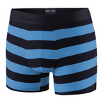 Wide Striped Boxer Brief // Navy + Light Blue (M)