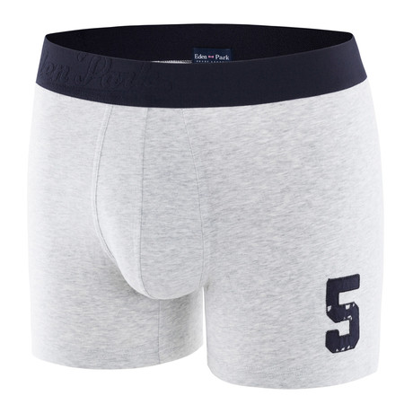 Number Patch Boxer Brief // Gray (S)