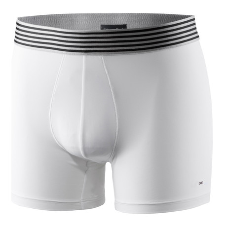 Striped Band Boxer Brief // White (S)