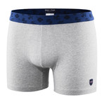 Printed Band Boxer Brief // Gray + Blue (L)