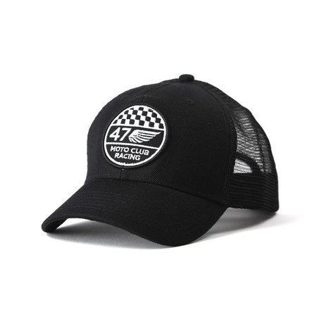 Moto Club Rally Trucker Hat // Black