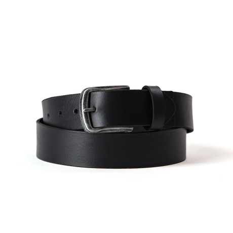 Jacks Top Grain Leather Belt // Black (XS)