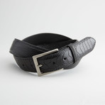 Ostrich Leg Leather Belt // Black (44)