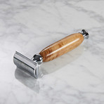 Classic Wood Razor // Metal Edge