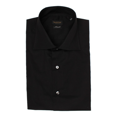 Solid Interfit Dress Shirt // Black (US: 15)