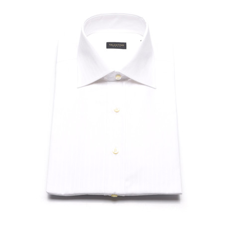 Double Stripe Dress Shirt // White (US: 15)