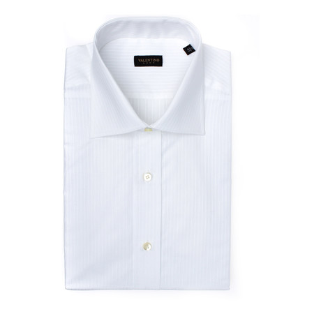 Ladder Stripe Dress Shirt // White (US: 15)