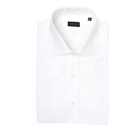 Tonal Stripe Dress Shirt // White (US: 15)