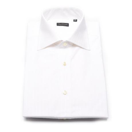 Lattice Stripe Dress Shirt // White (US: 16.5)