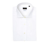 Mini Textured Stripe Slim Fit Dress Shirt // White (US: 15.5)
