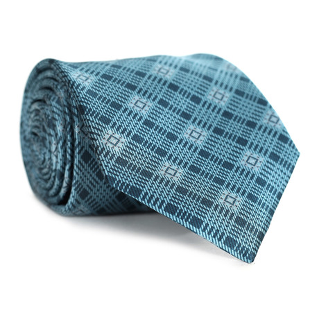Plaid Pattern Tie // Turquoise + Teal