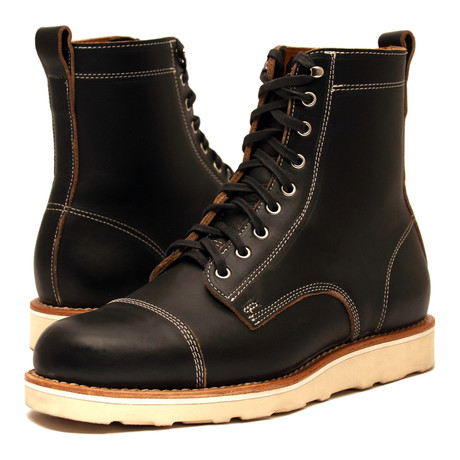 Hunter Lace-Up Tall Sneaker Boot // Black (US: 7)