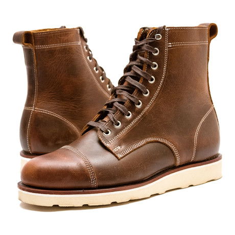 Hunter Lace-Up Tall Sneaker Boot // Brown (US: 7)