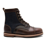 Reid Blocked Lace-Up Tall Boot // Brown (US: 9)