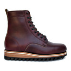 Kiffen Lug Sole Lace-Up Tall Boot // Burgundy (US: 7)