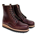 Kiffen Lug Sole Lace-Up Tall Boot // Burgundy (US: 8)