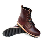 Kiffen Lug Sole Lace-Up Tall Boot // Burgundy (US: 8)