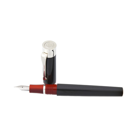 Montegrappa Desiderio Fountain Pen // Black + Red (Fine Nib)