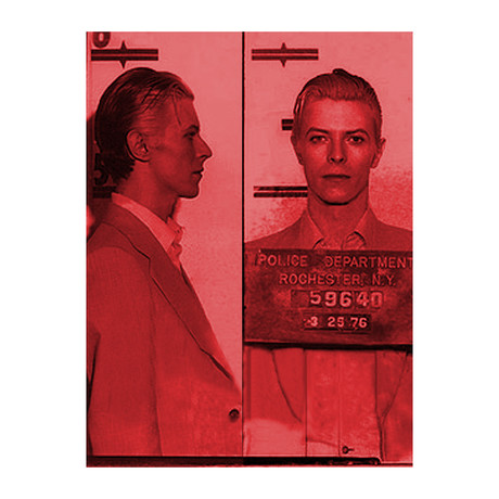 Bowie 1976 // Red (Paper Print: 16"W x 22"H)
