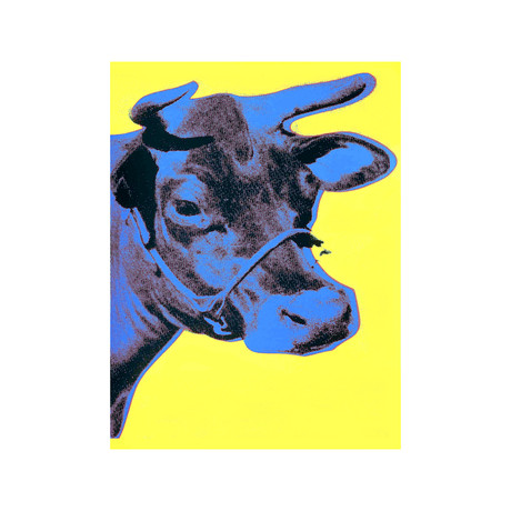 Daisy The Cow // Blue (Paper Print: 16"W x 22"H)