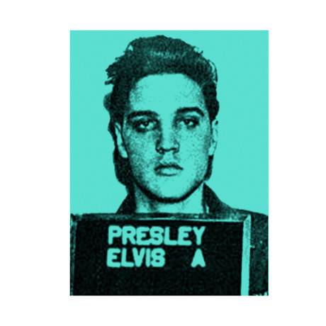 Elvis 1957 // Green (Paper Print: 16"W x 22"H)
