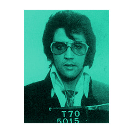 Elvis 1975 // Green (Paper Print: 16"W x 22"H)