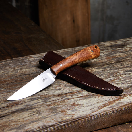 Olive Wood Fixed Blade (Thin Handle)