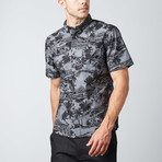 Hideaways Short-Sleeve Button-Up Shirt // Charcoal (XL)