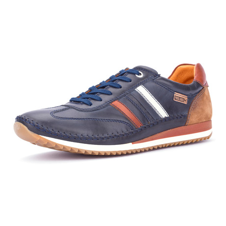 Liverpool Striped Lace-Up Sneaker // Navy + Brandy (Euro: 39)