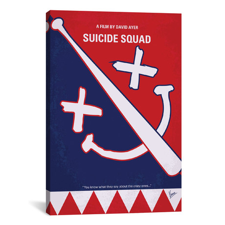Suicide Squad Minimal Movie Poster // Chungkong (26"W x 18"H x 0.75"D)