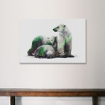 Aurora Borealis Series // Arctic Polar Bear Family (26"W x 18"H x 0.75"D)