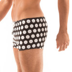 Polka Dot Boyshort // Black + White (S)