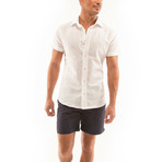 Linen Short Sleeve Shirt // White (S)