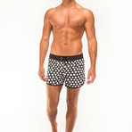 Polka Dot Beach Boxer // Black + White (S)