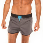 Beach Boxer // Charcoal + Black (S)