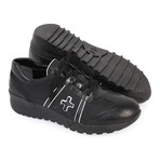 Leather + Mesh Lace-Up Sneaker // Black (Euro: 41)